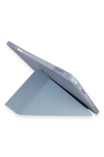 Newface Samsung Galaxy Tab A9 Plus Kılıf Kalemlikli Mars Tablet Kılıfı - Mavi resmi