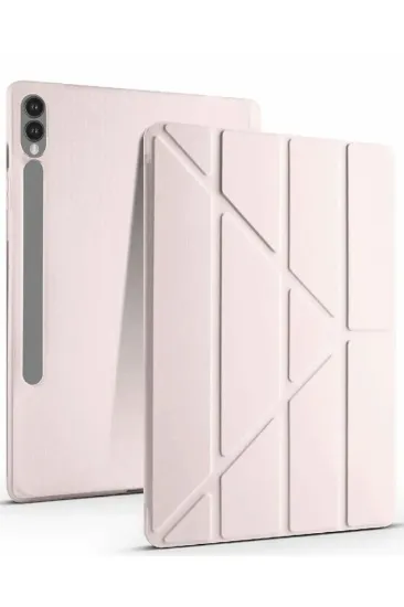Newface Samsung Galaxy X610 Tab S9 FE Plus 12.4 Kılıf Kalemlikli Mars Tablet Kılıfı - Rose Gold resmi
