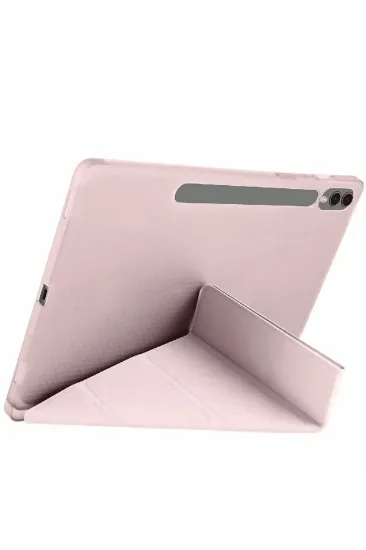 Newface Samsung Galaxy X610 Tab S9 FE Plus 12.4 Kılıf Kalemlikli Mars Tablet Kılıfı - Rose Gold resmi