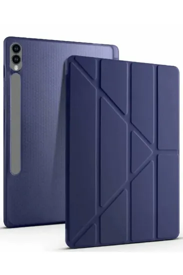 Newface Samsung Galaxy X610 Tab S9 FE Plus 12.4 Kılıf Kalemlikli Mars Tablet Kılıfı - Lacivert resmi