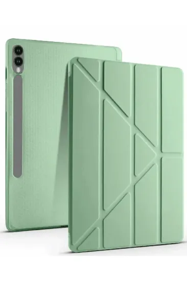 Newface Samsung Galaxy X610 Tab S9 FE Plus 12.4 Kılıf Kalemlikli Mars Tablet Kılıfı - Açık Yeşil resmi