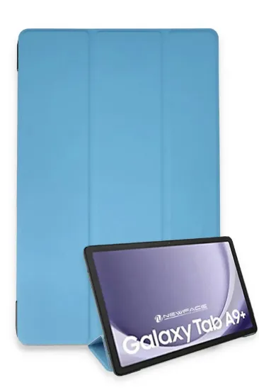 Newface Samsung Galaxy Tab A9 Plus Kılıf Tablet Smart Kılıf - Mavi resmi