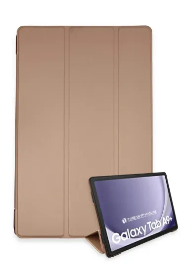 Newface Samsung Galaxy Tab A9 Plus Kılıf Tablet Smart Kılıf - Rose Gold resmi
