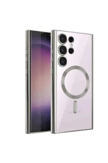 Newface Samsung Galaxy S24 Ultra Kılıf Kross Magneticsafe Kapak - Gümüş resmi
