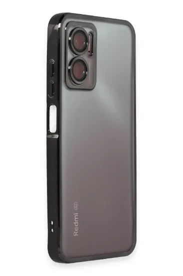 Newface Xiaomi Redmi Note 11E Kılıf Razer Lensli Silikon - Siyah resmi