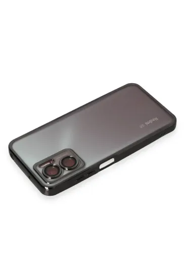 Newface Xiaomi Redmi Note 11E Kılıf Razer Lensli Silikon - Siyah resmi