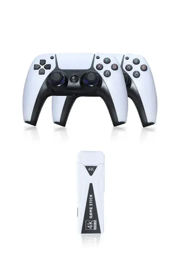 Newface Y5 64GB Android Dual Pad 4K Game Stick - Beyaz resmi