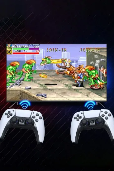Newface Y5 64GB Android Dual Pad 4K Game Stick - Beyaz resmi