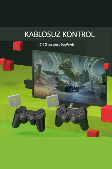 Newface M8 64GB Dual Pad 4K Game Stick - Siyah resmi