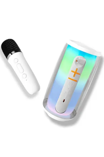 Newface Pluse 6 Mikrofonlu RGB Kablosuz Hoparlör - Beyaz resmi