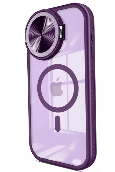 Newface iPhone 11 Kılıf Teleskop Lens Magsafe Silikon Kapak - Derin Mor resmi