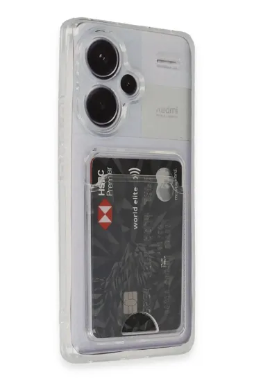 Newface Xiaomi Redmi Note 13 Pro Plus Kılıf Kart Şeffaf Silikon - Şeffaf resmi