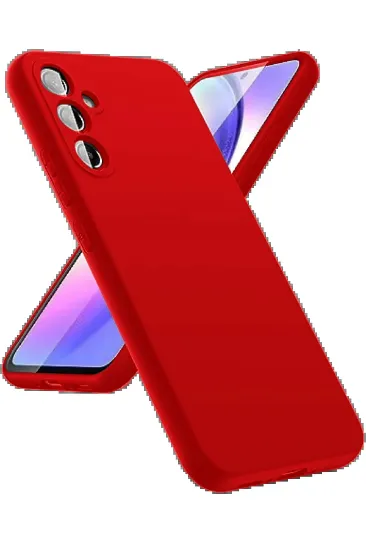 Newface Samsung Galaxy A24 4G Kılıf First Silikon - Kırmızı resmi