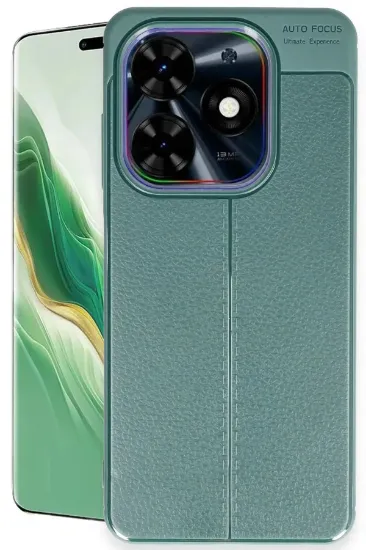 Newface Tecno Spark Go 2024 Kılıf Auto Focus Kapak - Koyu Yeşil resmi