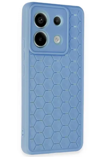 Newface Xiaomi Redmi Note 13 Pro 5G Kılıf Petek Silikon Kapak - Mavi resmi