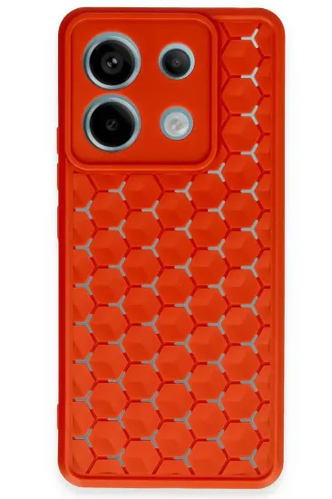 Newface Xiaomi Redmi Note 13 Pro 5G Kılıf Petek Silikon Kapak - Kırmızı resmi