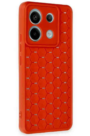 Newface Xiaomi Redmi Note 13 Pro 5G Kılıf Petek Silikon Kapak - Kırmızı resmi