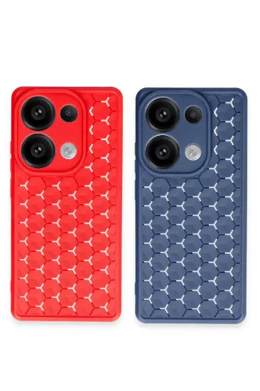 Newface Xiaomi Redmi Note 13 Pro 4G Kılıf Petek Silikon Kapak - Lacivert resmi
