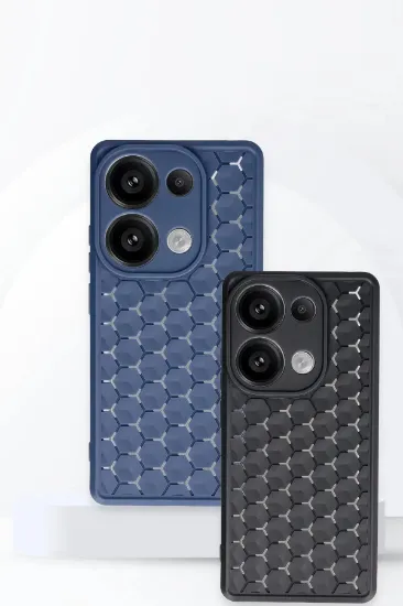Newface Xiaomi Redmi Note 13 Pro 4G Kılıf Petek Silikon Kapak - Lacivert resmi