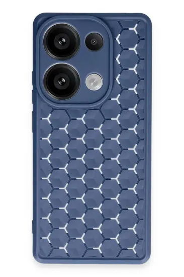 Newface Realme C65 Kılıf Petek Silikon Kapak - Lacivert resmi