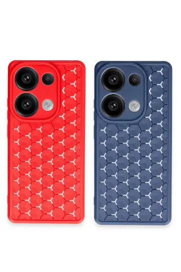 Newface Realme C65 Kılıf Petek Silikon Kapak - Lacivert resmi