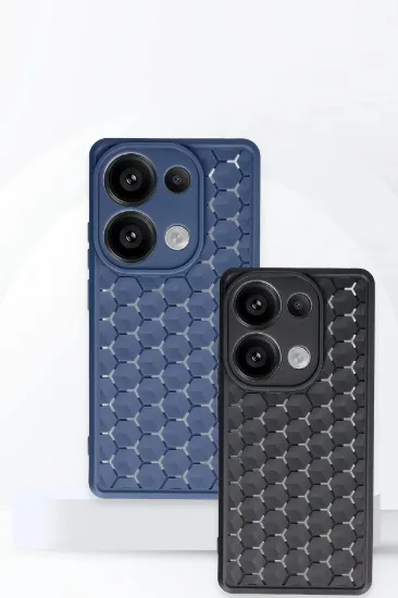 Newface Realme C65 Kılıf Petek Silikon Kapak - Lacivert resmi