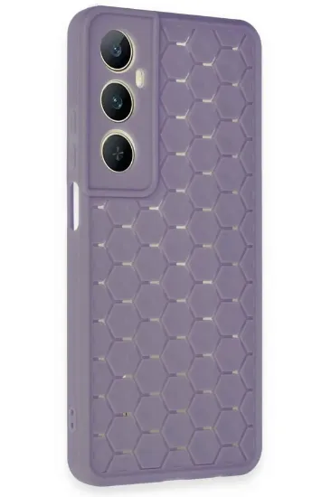 Newface Realme C65 Kılıf Petek Silikon Kapak - Lila resmi