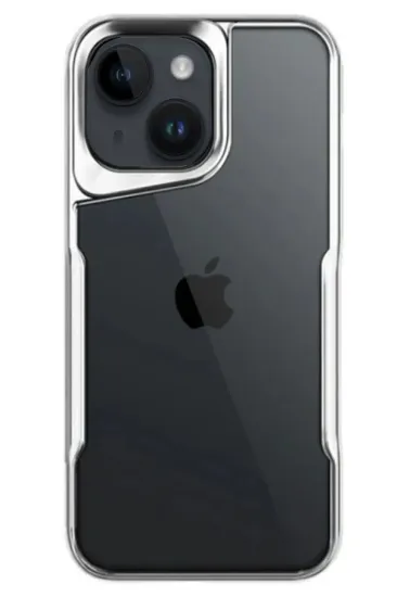 Newface iPhone 14 Kılıf Boyi Silikon Kapak - Gümüş resmi