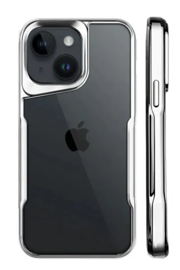 Newface iPhone 15 Kılıf Boyi Silikon Kapak - Gümüş resmi