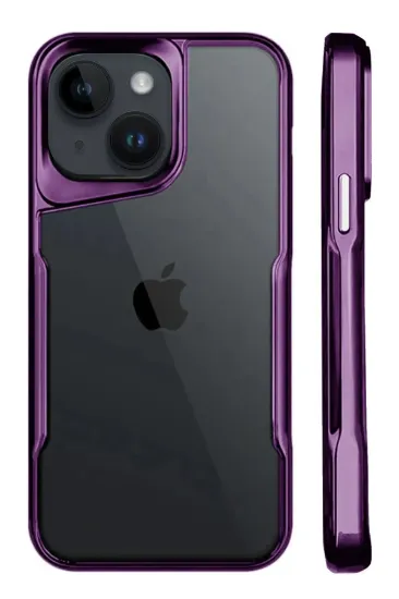 Newface iPhone 15 Kılıf Boyi Silikon Kapak - Derin Mor resmi
