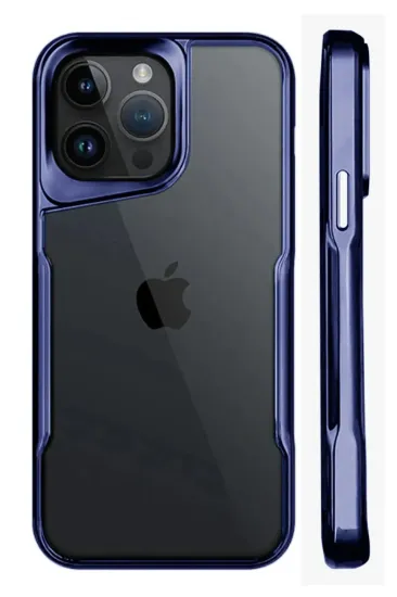 Newface iPhone 15 Pro Kılıf Boyi Silikon Kapak - Lacivert resmi