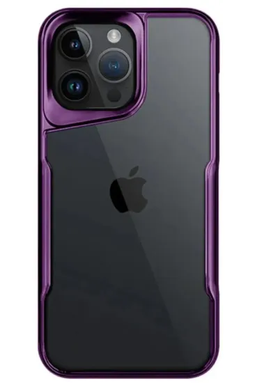 Newface iPhone 15 Pro Max Kılıf Boyi Silikon Kapak - Derin Mor resmi