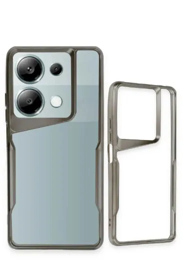 Newface Xiaomi Redmi Note 13 4G Kılıf Boyi Silikon Kapak - Titan Gri resmi