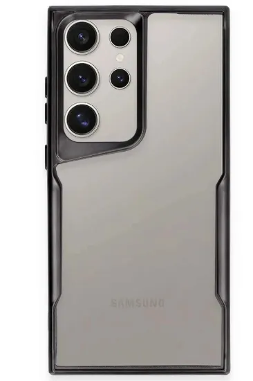 Newface Samsung Galaxy S23 Ultra Kılıf Boyi Silikon Kapak - Siyah resmi