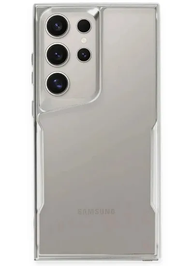 Newface Samsung Galaxy S24 Ultra Kılıf Boyi Silikon Kapak - Gümüş resmi
