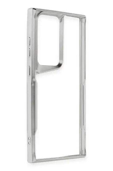 Newface Samsung Galaxy S24 Ultra Kılıf Boyi Silikon Kapak - Gümüş resmi