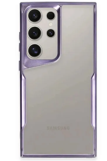 Newface Samsung Galaxy S24 Ultra Kılıf Boyi Silikon Kapak - Derin Mor resmi