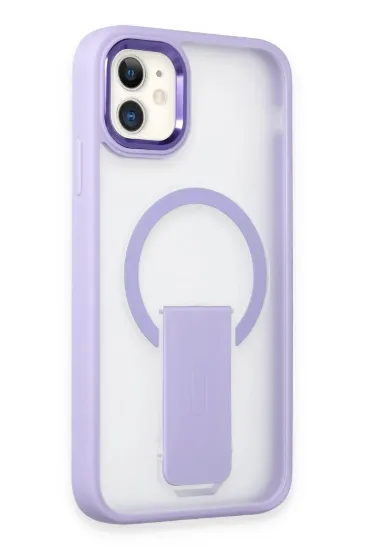 Newface iPhone 11 Tork Magsafe Standlı Kapak - Lila resmi