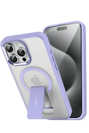 Newface iPhone 12 Tork Magsafe Standlı Kapak - Lila resmi