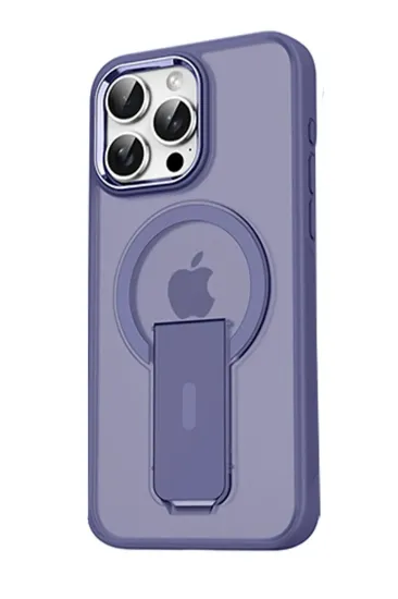 Newface iPhone 14 Pro Tork Magsafe Standlı Kapak - Derin Mor resmi