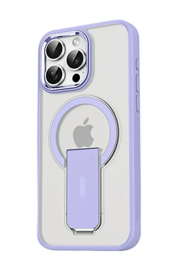 Newface iPhone 15 Pro Max Tork Magsafe Standlı Kapak - Lila resmi