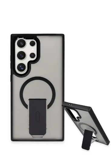 Newface Samsung Galaxy S24 Ultra Tork Magsafe Standlı Kapak - Derin Mor resmi