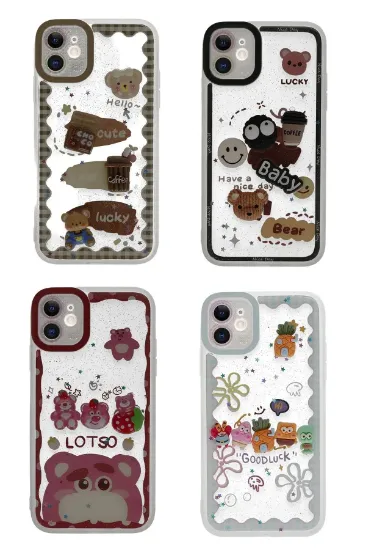 Newface iPhone 11 Kılıf Sweet Desenli Silikon Kapak - Sarı resmi