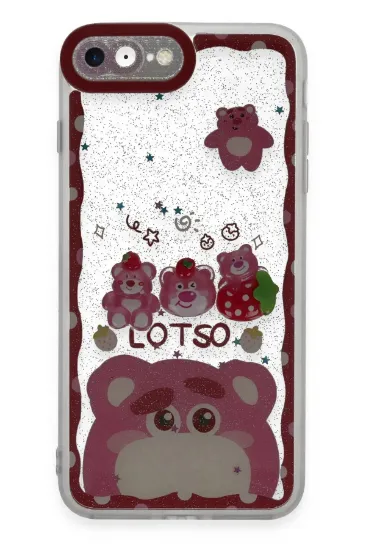 Newface iPhone 7 Kılıf Sweet Desenli Silikon Kapak - Pembe resmi