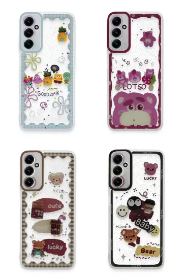 Newface Samsung Galaxy A05S Kılıf Sweet Desenli Silikon Kapak - Açık Mavi resmi