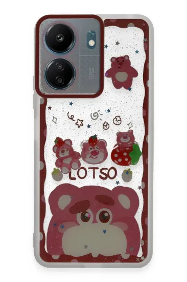 Newface Xiaomi Redmi 13C Kılıf Sweet Desenli Silikon Kapak - Pembe resmi