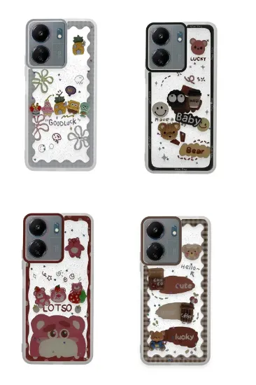 Newface Xiaomi Redmi 13C Kılıf Sweet Desenli Silikon Kapak - Sarı resmi