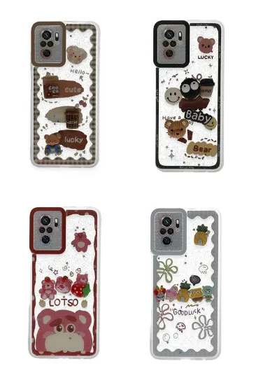Newface Xiaomi Redmi Note 10 Kılıf Sweet Desenli Silikon Kapak - Sarı resmi