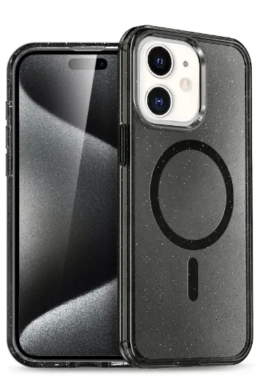 Newface iPhone 11 Kılıf Glow Magsafe Kapak - Siyah resmi