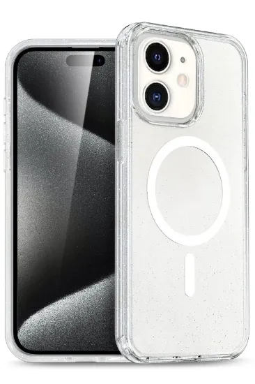 Newface iPhone 11 Kılıf Glow Magsafe Kapak - Şeffaf resmi